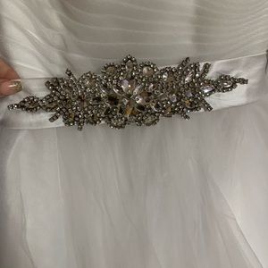 White strapless tulle dress size 2